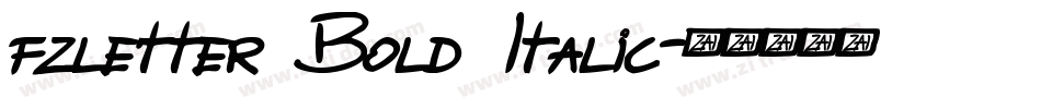 fzletter Bold Italic字体转换